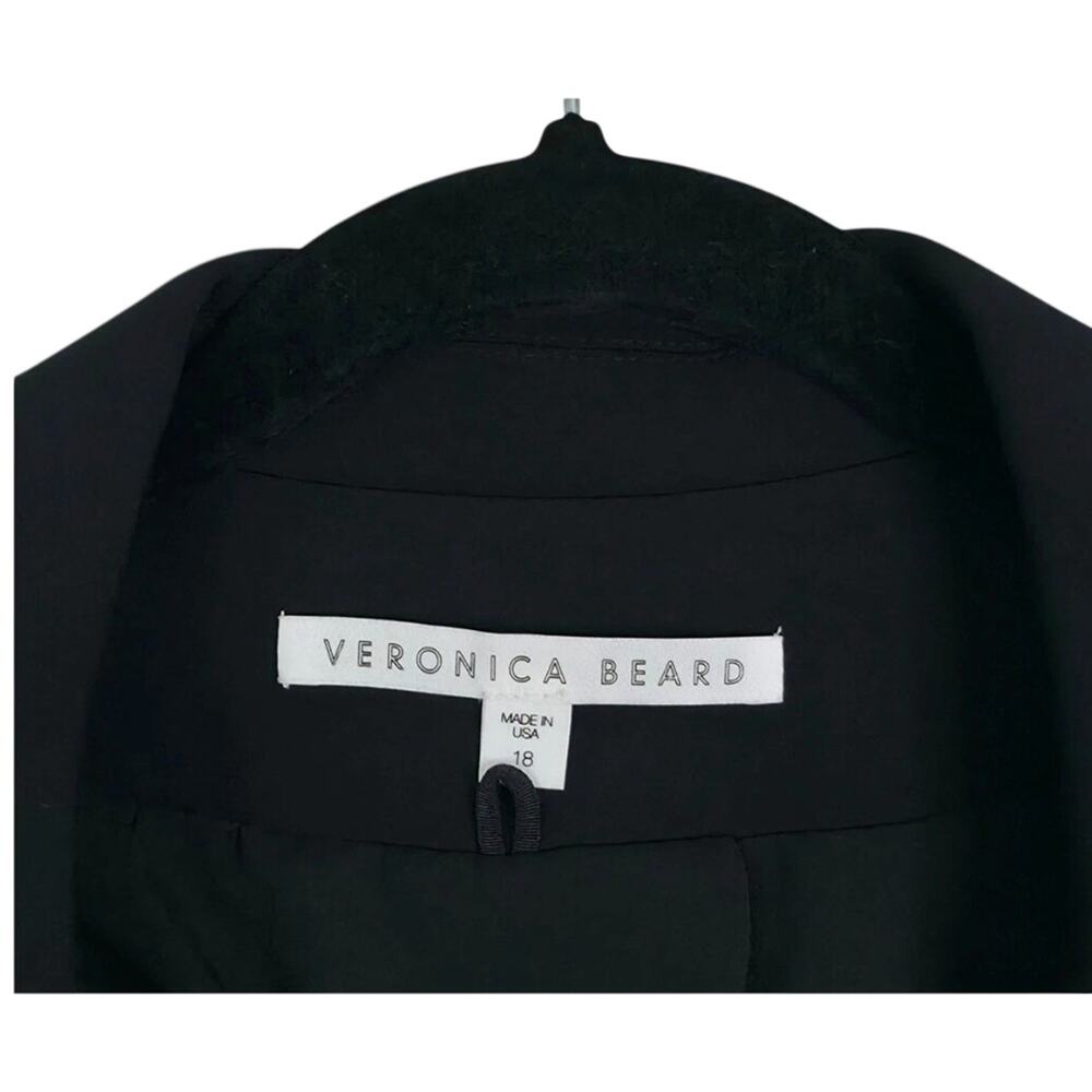 Veronica Beard 18 Iconic Scuba $645 Dickey Blazer Bi Stetch Jacket Black NWT! - Picture 6 of 11